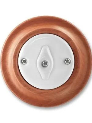 Decento® 3560K-C06345 52 přepínač střídavý, otočný barva bílá (porcelán) / třešeň ABB Nejlepší Volba