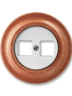 Omezená Nabídka Decento® 5014K-C01018 52 zásuvka komunikační dvojnásobná barva bílá (porcelán) / třešeň ABB