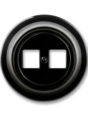 Decento® 5014K-C01018 N zásuvka komunikační dvojnásobná barva černá (porcelán) ABB Výprodej