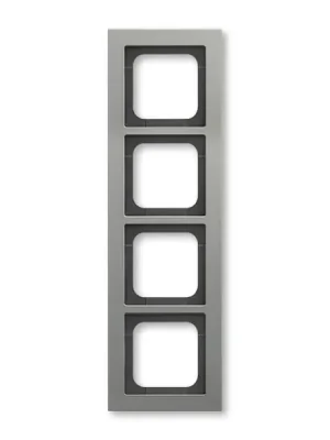 Bezpečná Platba Busch-axcent® 2CKA001754A4686 rámeček čtyřnásobný, pro vodorovnou i svislou montáž barva platinová ABB