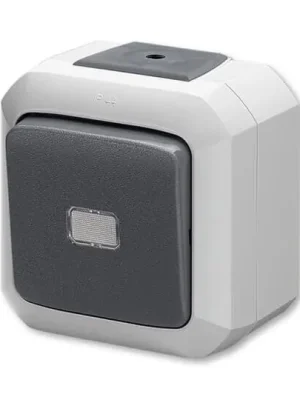 Super Cena Přepínač křížový s čirým průzorem, řazení 7So, IP54 *3558N-C07511 S šedá ABB