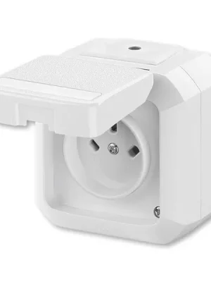 Tovární Cena Zásuvka technická venkovní, s ochr. kontakty, plast, vzor C1, IP54 *5515N-C05522 B bílá ABB