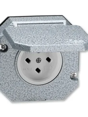 Zásuvka technická venkovní, vestavná, Al, vzor L, IP55 *5515N-C05766 šedá ABB Speciální Cena
