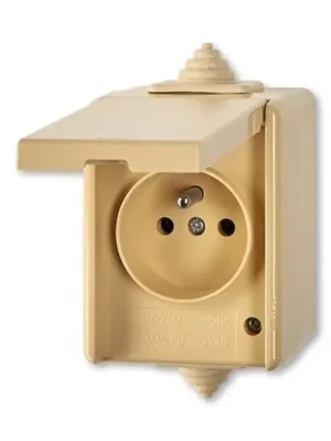 Zásuvka jednonásobná, pro průběžnou montáž, IP44 *5518-2969 D béžová ABB Speciální Cena