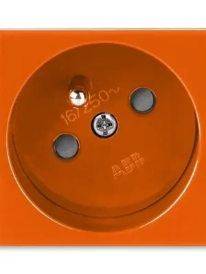 Zásuvka 45x45 s ochranným kolíkem, s clonkami *5525N-C02357 P oranžová (RAL 2004) ABB Sezónní Sleva