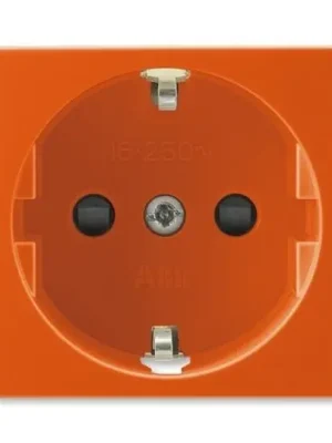 Zásuvka 45x45 s ochrannými kontakty (schuko), s clonkami *5525N-C03357 P oranžová (RAL 2004) ABB Cenový Hit