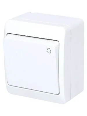 Originální GALATEA *5336-02 IP44 Tlačítko symbol "světlo" č.1/0 (bílá).