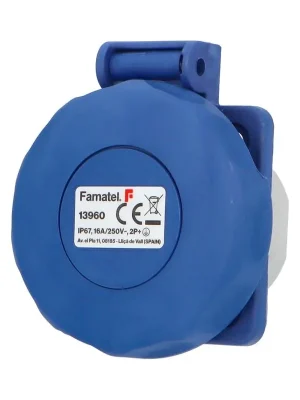 Omezená Nabídka Zásuvka vestavná 13960 IP67 SCHUKO 230V/16A (s postranními ochrannými kontakty) Famatel