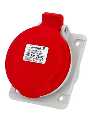 Zásuvka vestavná 23332 IP44/400V/32A/4P 6h, šikmá 10° - SpeedPRO Famatel Expresní Doručení