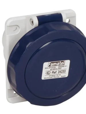Zásuvka vestavná 24233 IP67/230V/32A/3P 6h, šikmá 10° - SpeedPRO Famatel Speciální Cena