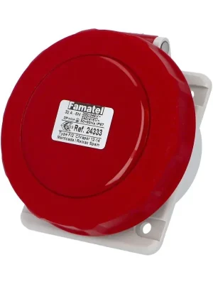 Zásuvka vestavná 24333 IP67/400V/32A/5P 6h, šikmá 10° - SpeedPRO Famatel Autentický