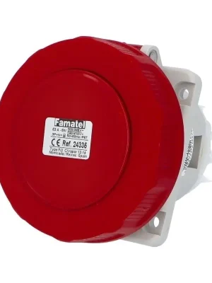 Zásuvka vestavná 24335 IP67/400V/63A/5P 6h, šikmá 10° Famatel Top Prodej