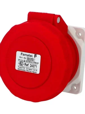 Zásuvka vestavná 24371 IP67/400V/16A/5P 6h, přímá - SpeedPRO Famatel Speciální Cena