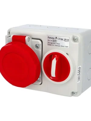 Zásuvka nástěnná blokovaná 25110 IP67/400V/16A/5P 6h - SpeedPRO Famatel Horká Nabídka