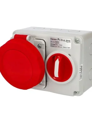 Akční Nabídka Zásuvka nástěnná blokovaná 25113 IP67/400V/32A/5P 6h - SpeedPRO Famatel