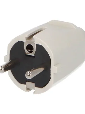 Levný Vidlice 1105-B IP20/230V/16A - domovní, PVC, bílá Famatel
