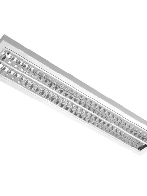 Omezená Nabídka MODUS AREL4000RM2KVM3DALI/90/9016, 2x LED , 1200mm, mřížka AL mat, přisazené/závěsné, LED 930, NONSELV 350mA, DALI stmívatelný, bílé, Ra90