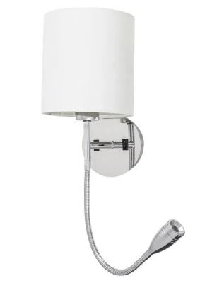 Bezpečná Platba Nástěnné svítidlo Rabalux Larkin 6529 1xE27 40W+1xLED 3W 2800K 205lm IP20 chrom