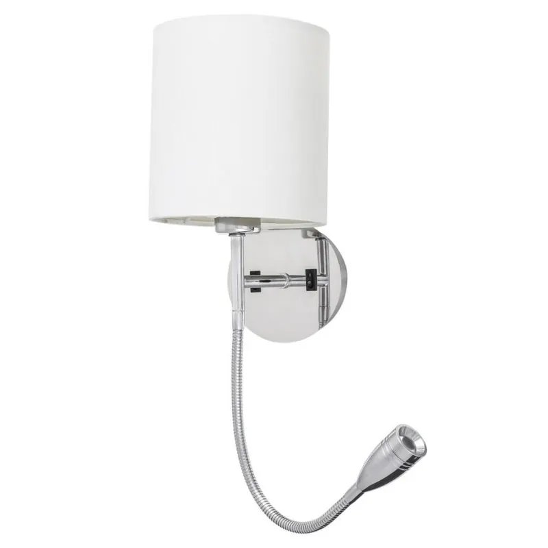 Bezpečná Platba Nástěnné svítidlo Rabalux Larkin 6529 1xE27 40W+1xLED 3W 2800K 205lm IP20 chrom