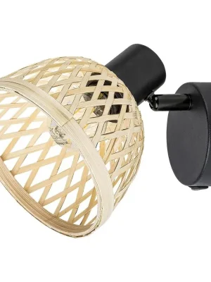 Bodové svítidlo Rabalux Rattan 3133 1xE14 40W IP20 matná černá Víkendová Akce