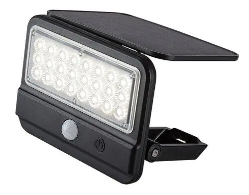 Autentický Solární venkovní nástěnné svítidlo se senzorem Rabalux Flaxton 77040 LED 7W 4000K 700lm IP54 černá
