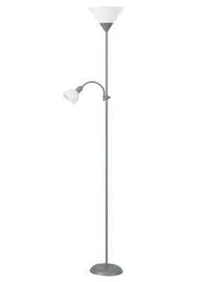 Víkendová Akce RABALUX ACTION 4028, STOJANOVÁ LAMPA, STŘÍBRNÁ/BÍLÁ