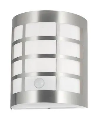 Výprodej Venkovní nástěnné svítidlo se senzorem Rabalux Sevilla 8800 1xE27 11W IP44 chrom