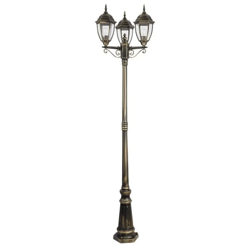Venkovní stojací lampa Rabalux Toronto 8460 3xE27 60W IP44 antická zlatá Hit Sezóny