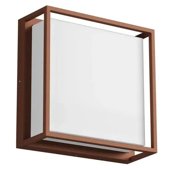 Přisazené venkovní svítidlo UNILUX REDO QUADRIS PL LED COB 24W 1725lm IP54 CO 3000K hnědá 90566 Autentický