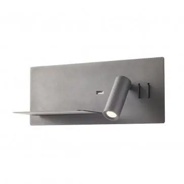 Výhodná Nabídka Nástěnné bodové svítidlo UNILUX REDO BROOK LED 8W+LED 3W 3000K USB CRI 90 černá levá 01-2985