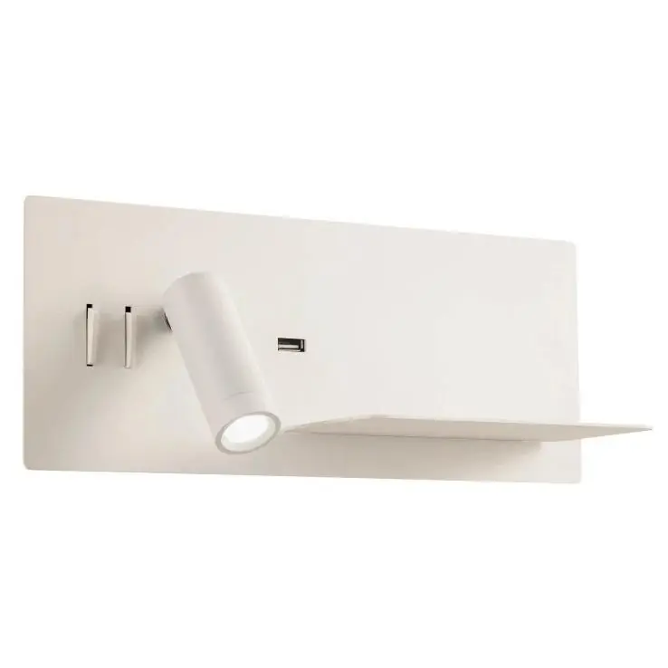 Nástěnné svítidlo UNILUX REDO BROOK AP LED 1x8W+1x3W USB 3000K bílá 01-3314 Nová Kolekce