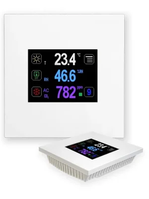 Cenový Hit REGMET OVLADAČ RK-CHM-D NÁSTĚNÝ DOTYKOVÝ TFT DISPLEJ MĚŘENÍ T+RH+CO2 RS485/MODBUS