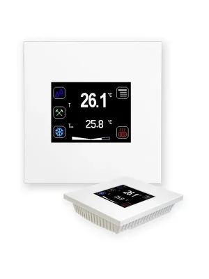 Finální Výprodej REGMET OVLADAČ RK-NTM-D NÁSTĚNÝ DOTYKOVÝ TFT DISPLEJ MĚŘENÍ T RS485/MODBUS