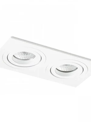 Rychlé Dodání RENDL SVÍTIDLO PASADENA GU10 SQ II ZÁPUSTNÁ BÍLÁ 230V GU10 2X50W, R12713