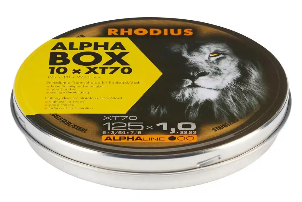 Finální Výprodej Set řezných kotoučů RHODIUS 125x1,0x22,23 10ks 208226