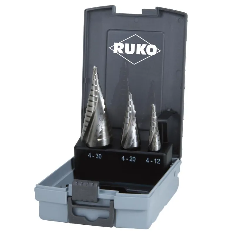Sada vrtáků RUKO 4,0-12,0mm, 4,0-20,0mm, 4,0-30,0mm, 3-Díl 101026RO Novinka