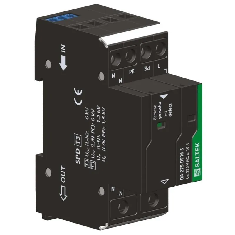 SALTEK SVODIČ DA-275-DF16-S, TYP3, 3KA, 230VAC, 16A, VF FILTR, DÁLK.SIG.PORUCHY Tovární Cena
