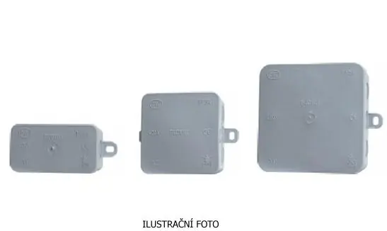 Instalační krabice na omítku série SCABOMET SCAME A3 85x85x37mm IP54 šedá Novinka
