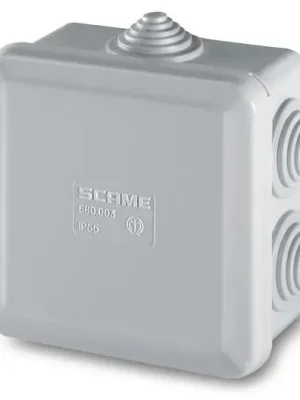 Krabice SCAME 680.003 80x80x40mm IP44 šedá Autentický