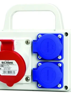 SCAME SKŘÍŇ ZÁS. 686H.122, 2X230V, 1X16A, BEZ JIŠTĚNÍ, S RUKOJETÍ, IP54 Originální