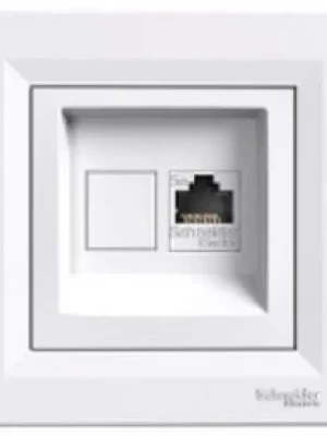 Sezónní Sleva Datová zásuvka Schneider Electric Asfora 1x RJ45, cat5e STP, EPH5000121, bílá