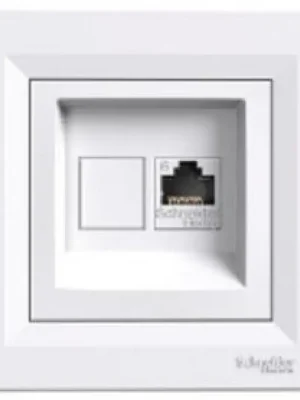 Časově Omezené Datová zásuvka Schneider Electric Asfora 1x RJ45, cat6 UTP, EPH4700121, bílá