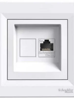 Výhodná Nabídka Datová zásuvka Schneider Electric Asfora 1x RJ45, cat5e UTP, EPH4300121, bílá