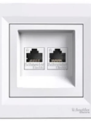 Kup Teď Datová zásuvka Schneider Electric Asfora 2x RJ45, cat6 UTP, EPH4800121, bílá