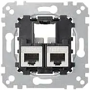 Datová zásuvka Schneider Electric Merten 2xRJ45 cat.5 FTP MTN4575-0012 Cenový Hit