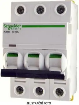 Rychlé Dodání Jistič Schneider Electric Acti9 iC60N 3P 25A B 6kA A9F03325
