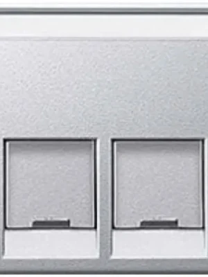 Levný Kryt datové zásuvky Schneider Electric System M 2xRJ45, MTN466560 aluminium