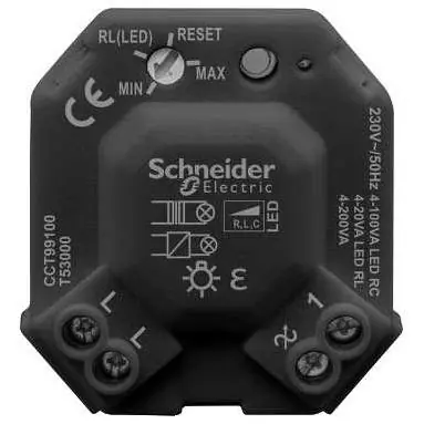 Přístroj stmívače univerzálního Schneider Merten modul LED CCT99100 Oblíbený