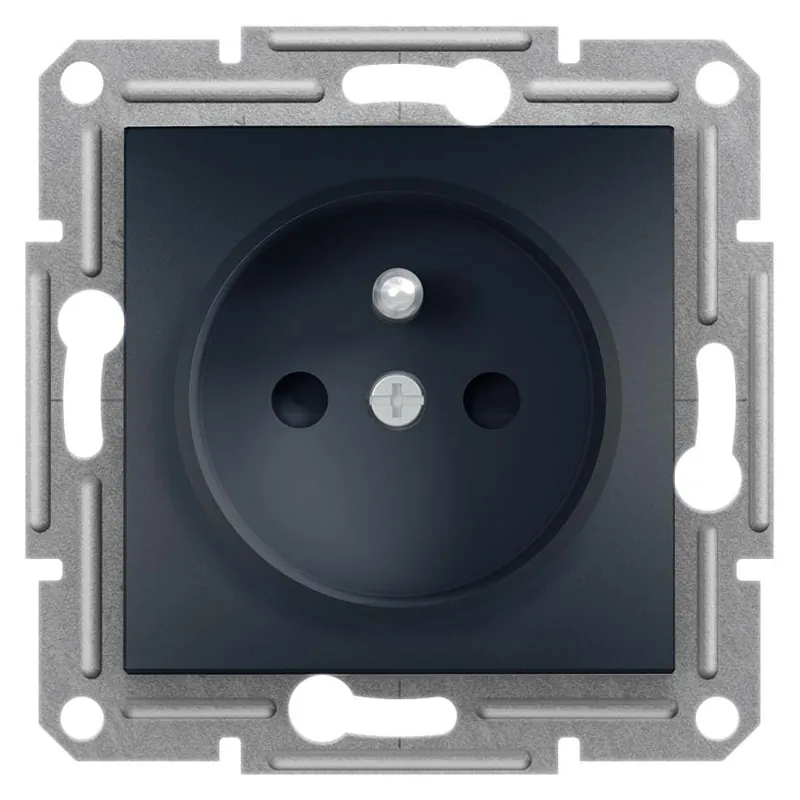 Zásuvka Schneider Electric Asfora 2P+PE, EPH2800271, 16A, IP20, clonky, antracit Rychlé Dodání