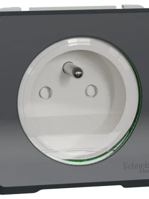 Zásuvka 2P+PE s clonkami Schneider Electric Mureva MUR36133, 16A, bezšroubová, IP55, antracit Rychlé Dodání